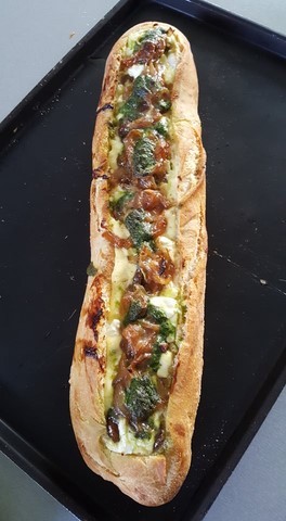 baguette garnie végétarienne à rechauffer